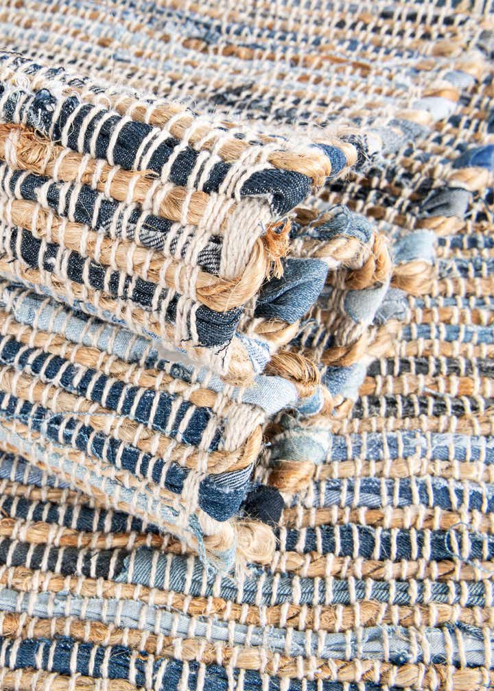 2' x 3' 1 Hand Woven Chindi Jute Rug