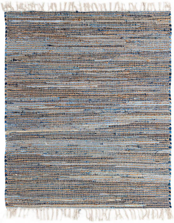 Detail image of 4' 1 x 6' 1 Hand Woven Chindi Jute Rug
