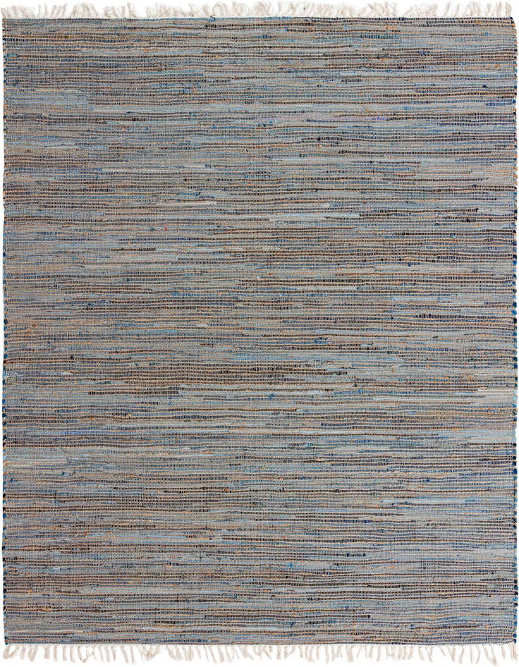 Detail image of 8' x 10' Hand Woven Chindi Jute Rug