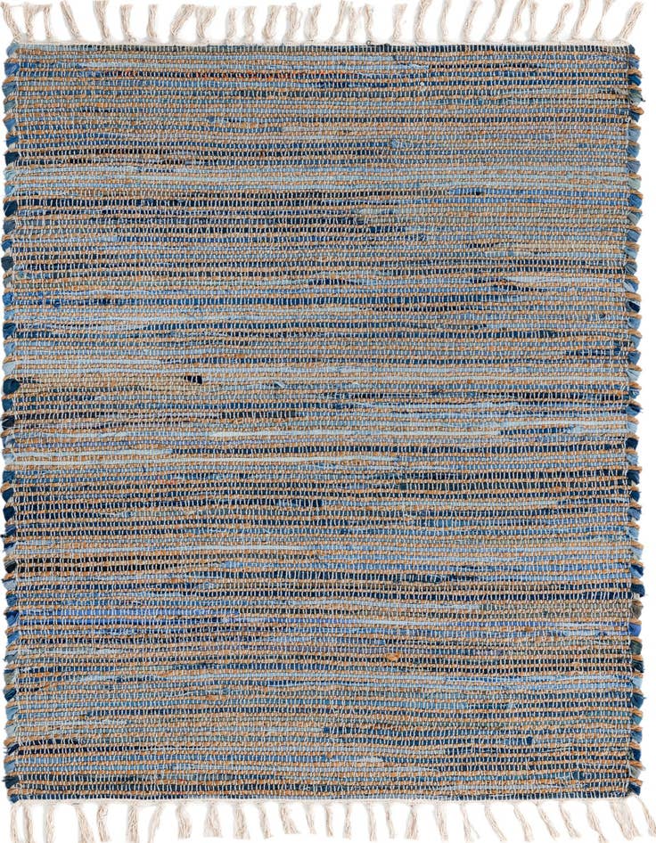Detail image of 3' 3 x 5' 1 Hand Woven Chindi Jute Rug