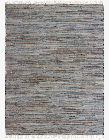 8' x 10' Hand Woven Chindi Jute Rug