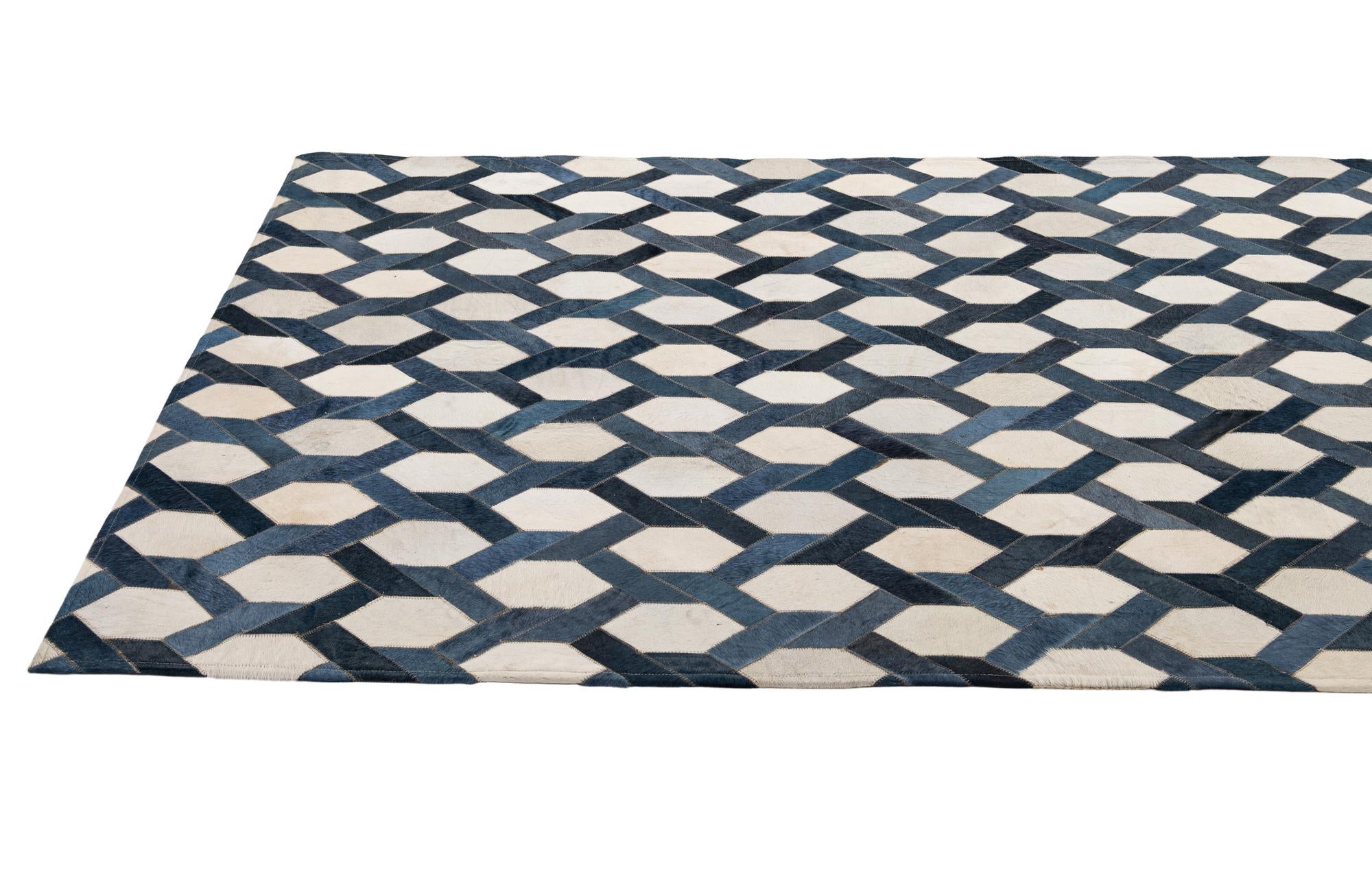 5' x 7' 11 Cowhide - Patchwork Rug