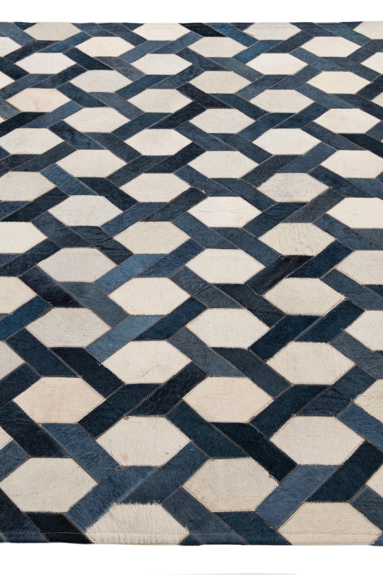 5' x 7' 11 Cowhide - Patchwork Rug