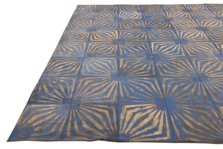5' 3 x 8' Cowhide Leather Rug
