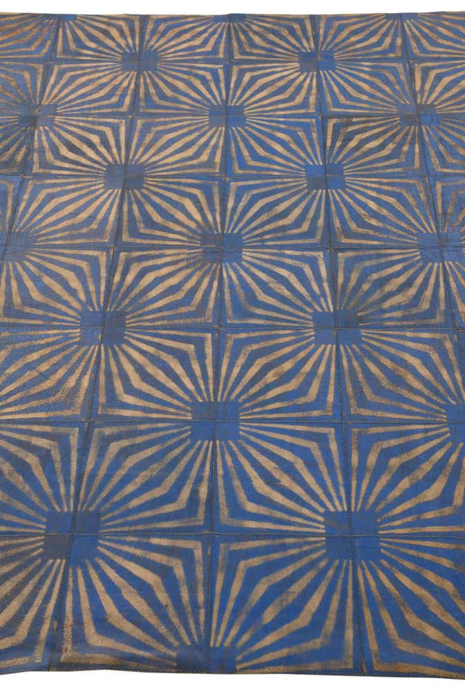5' 3 x 8' Cowhide Leather Rug