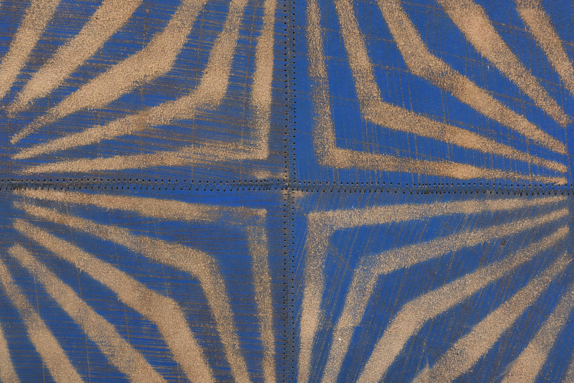 5' 3 x 8' Cowhide Leather Rug
