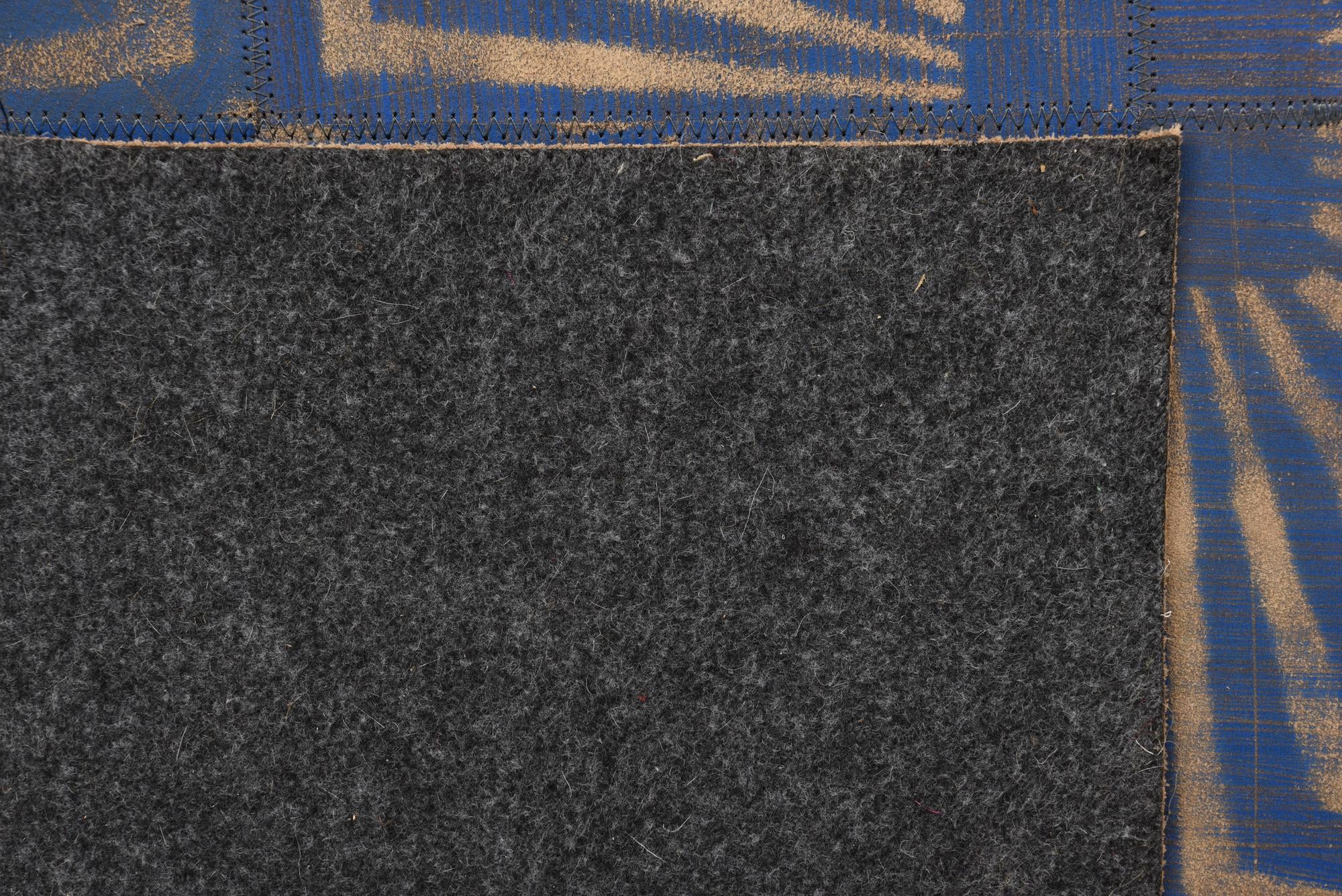 5' 3 x 8' Cowhide Leather Rug
