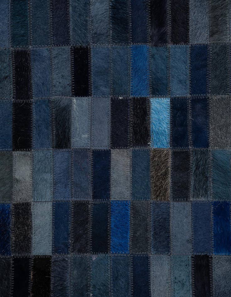 Detail image of 5' x 7' 8 Cowhide Leather Rug