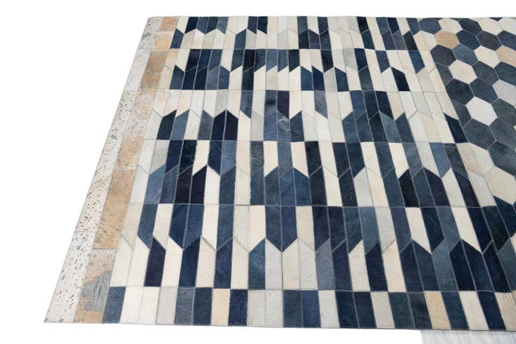 Detail image of 5' x 7' 9 Cowhide Leather Rug