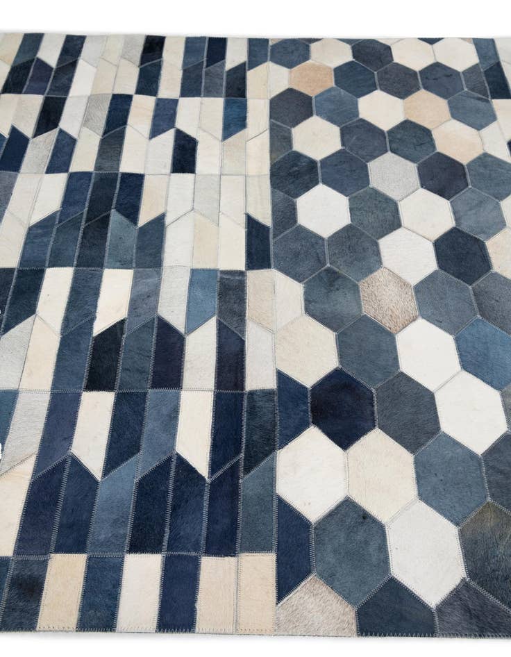 Detail image of 5' x 7' 9 Cowhide Leather Rug