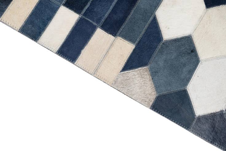 Detail image of 5' x 7' 9 Cowhide Leather Rug