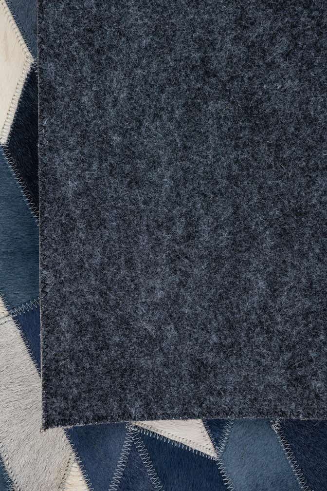5' x 7' 9 Cowhide Leather Rug