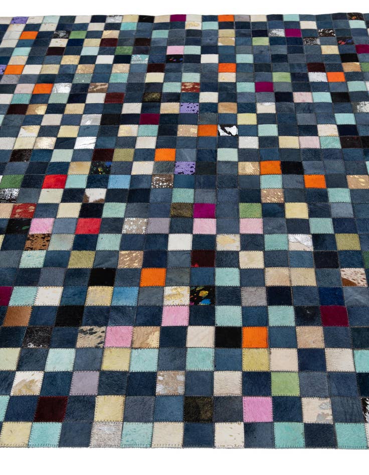 Detail image of 5' 1 x 8' Cowhide Leather Rug