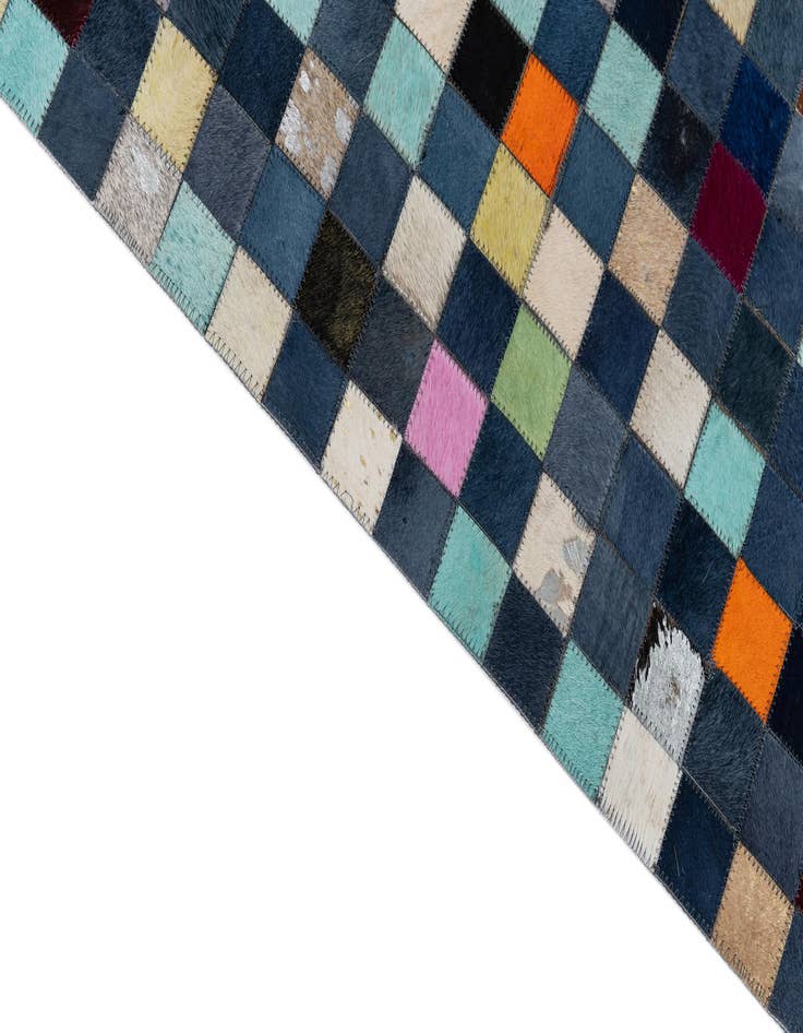 Detail image of 5' 1 x 8' Cowhide Leather Rug