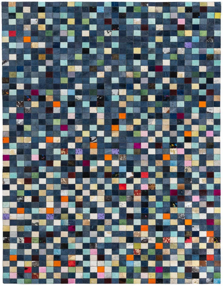 Detail image of 5' 1 x 8' Cowhide Leather Rug