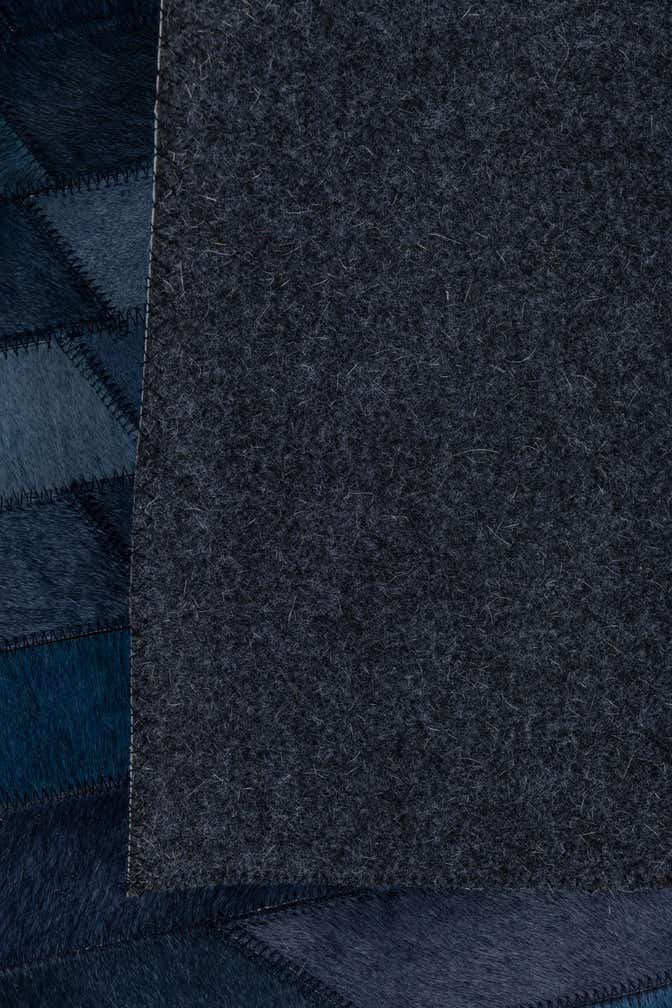 4' 9 x 7' 8 Cowhide Leather Rug