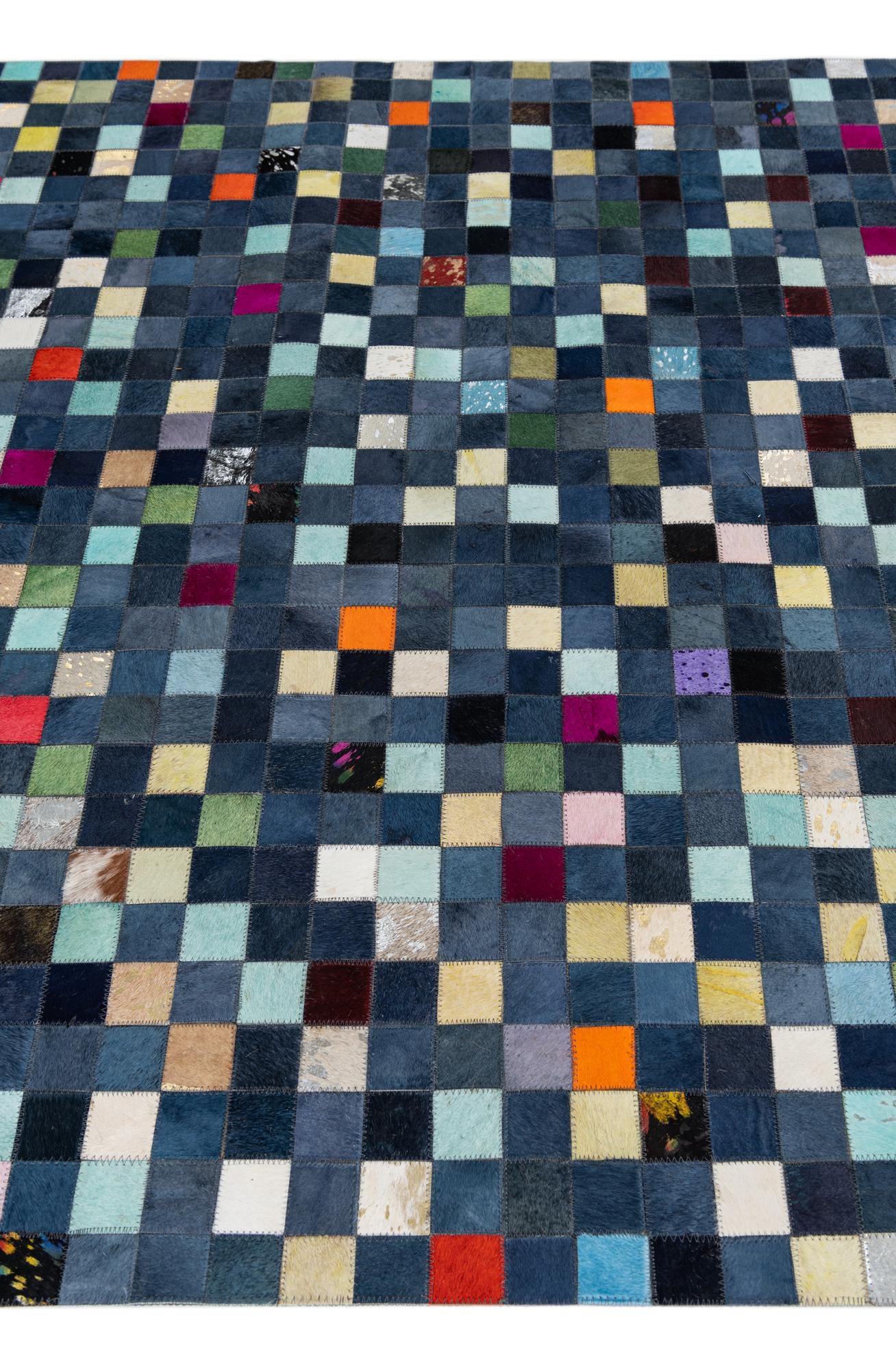 5' x 8' Cowhide Leather Rug