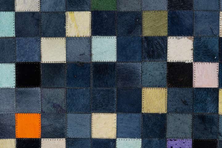 5' x 8' Cowhide Leather Rug