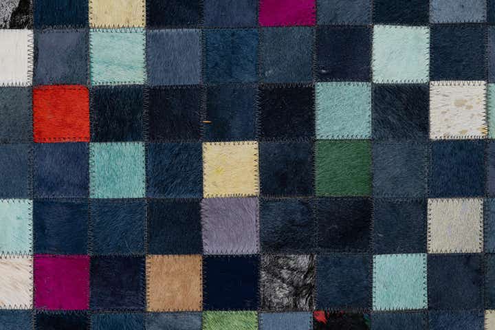 5' x 8' Cowhide Leather Rug