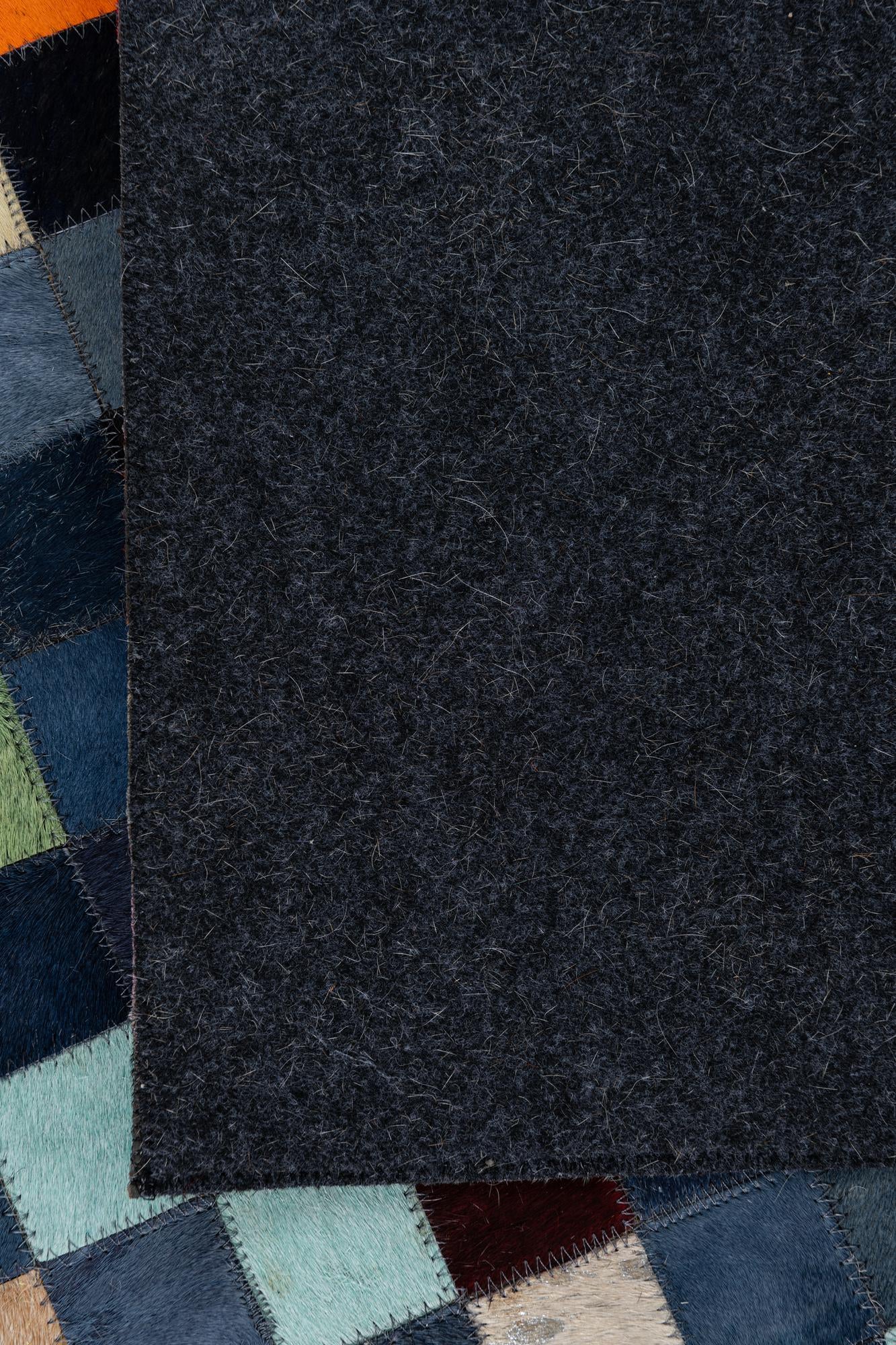 5' x 8' Cowhide Leather Rug