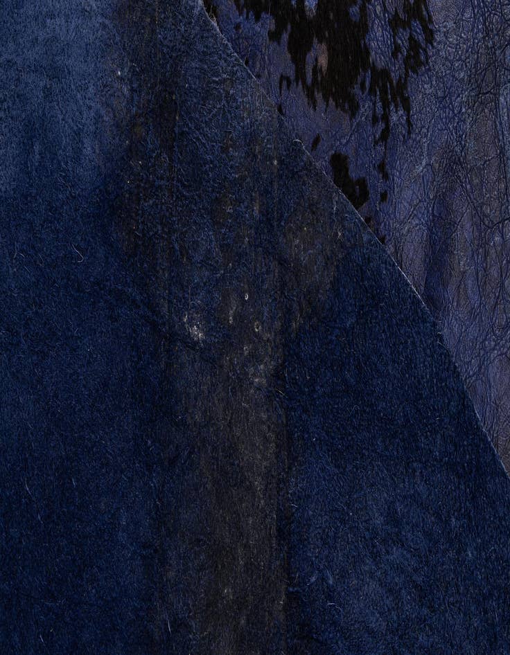 Detail image of 6' 7 x 7' 7 Cowhide Leather Rug