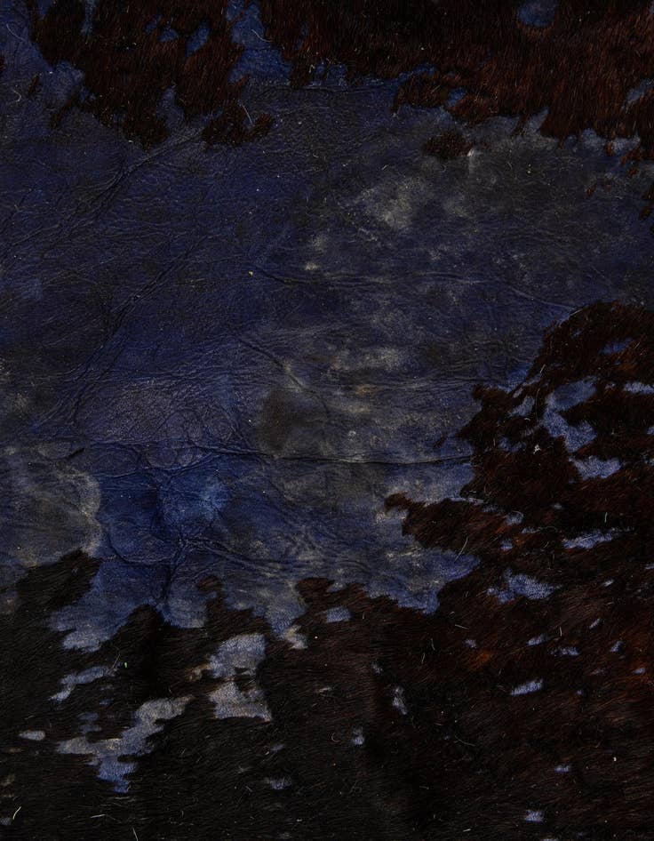 Detail image of 6' 7 x 7' 7 Cowhide Leather Rug