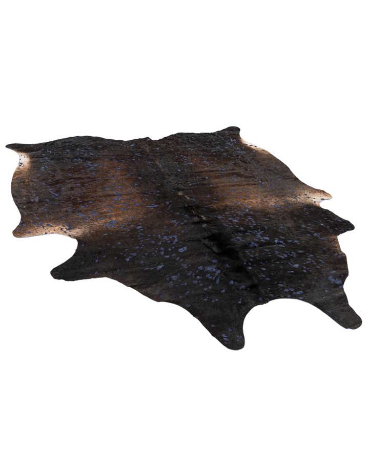 6' 2 x 6' 10 Cowhide Leather Rug