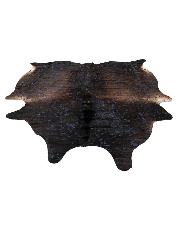 6' 2 x 6' 10 Cowhide Leather Rug