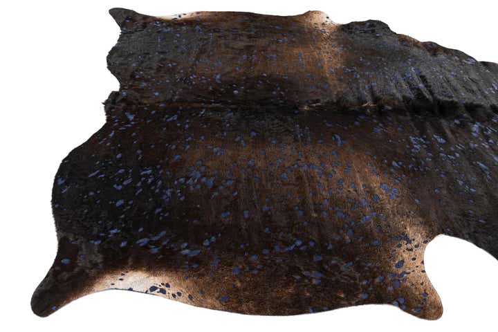 6' 2 x 6' 10 Cowhide Leather Rug