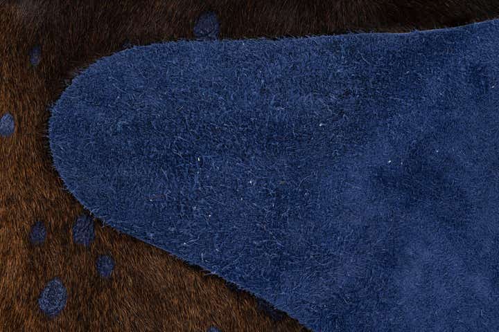 6' 2 x 6' 10 Cowhide Leather Rug