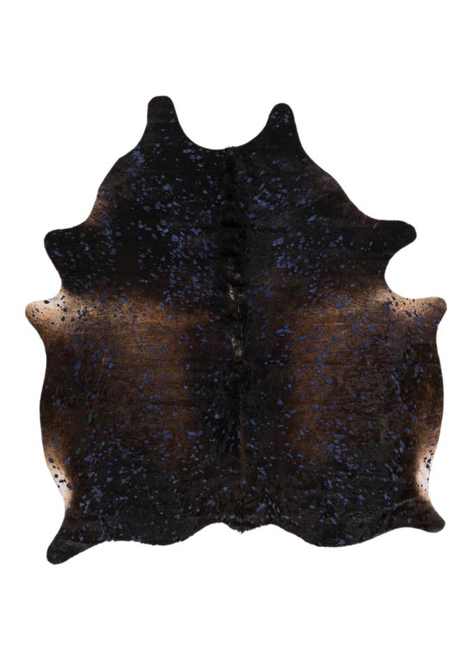 Detail image of 6' 2 x 6' 10 Cowhide Leather Rug