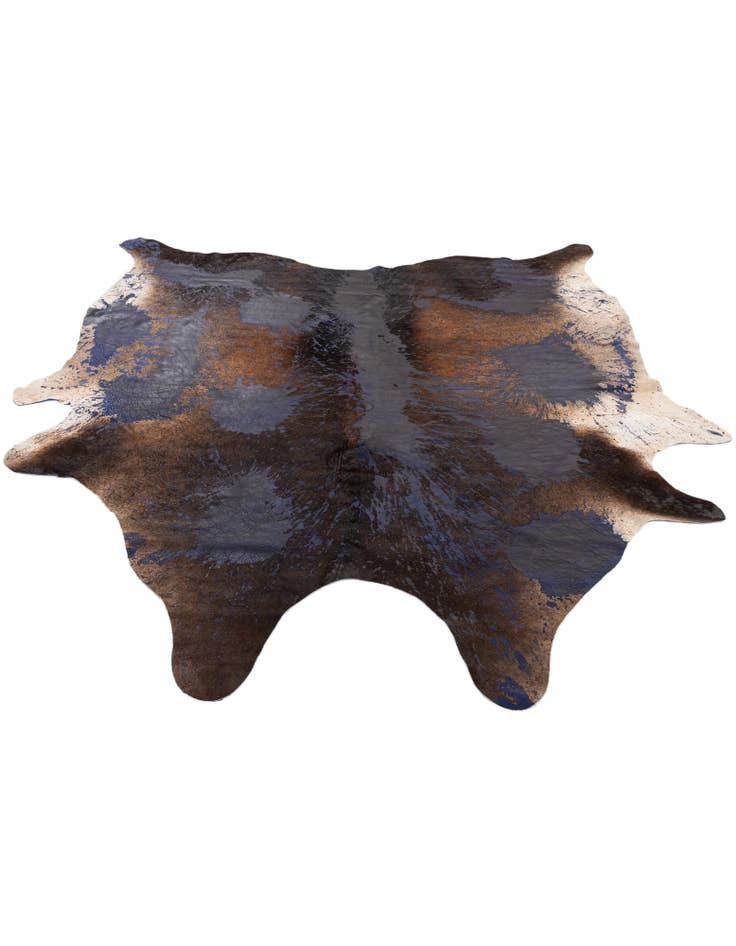 Detail image of 6' 7 x 7' 1 Cowhide Leather Rug