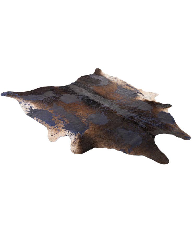 Detail image of 6' 7 x 7' 1 Cowhide Leather Rug