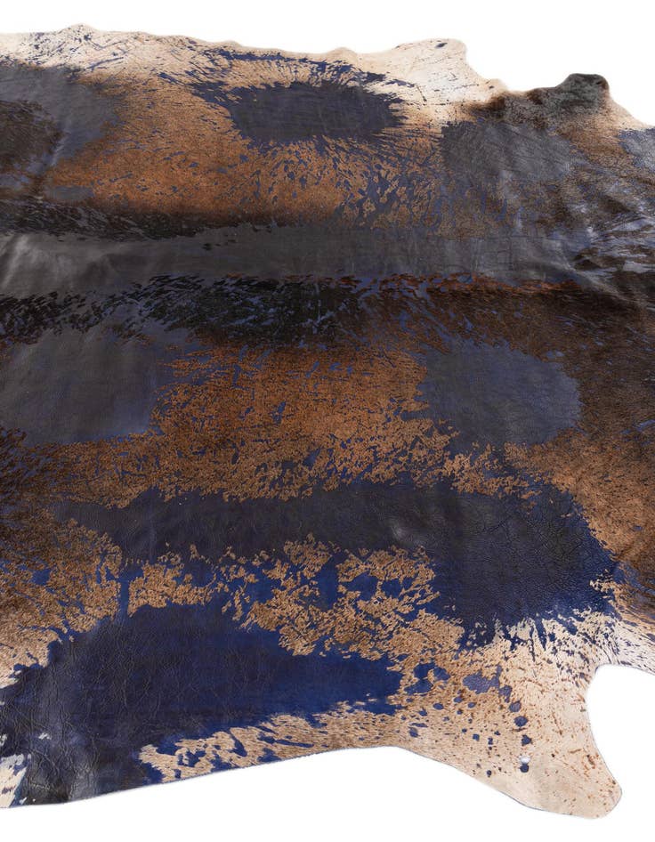 Detail image of 6' 7 x 7' 1 Cowhide Leather Rug