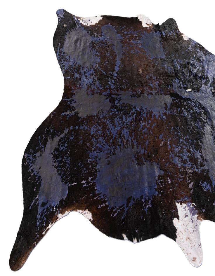 Detail image of 6' 7 x 7' 7 Cowhide Leather Rug