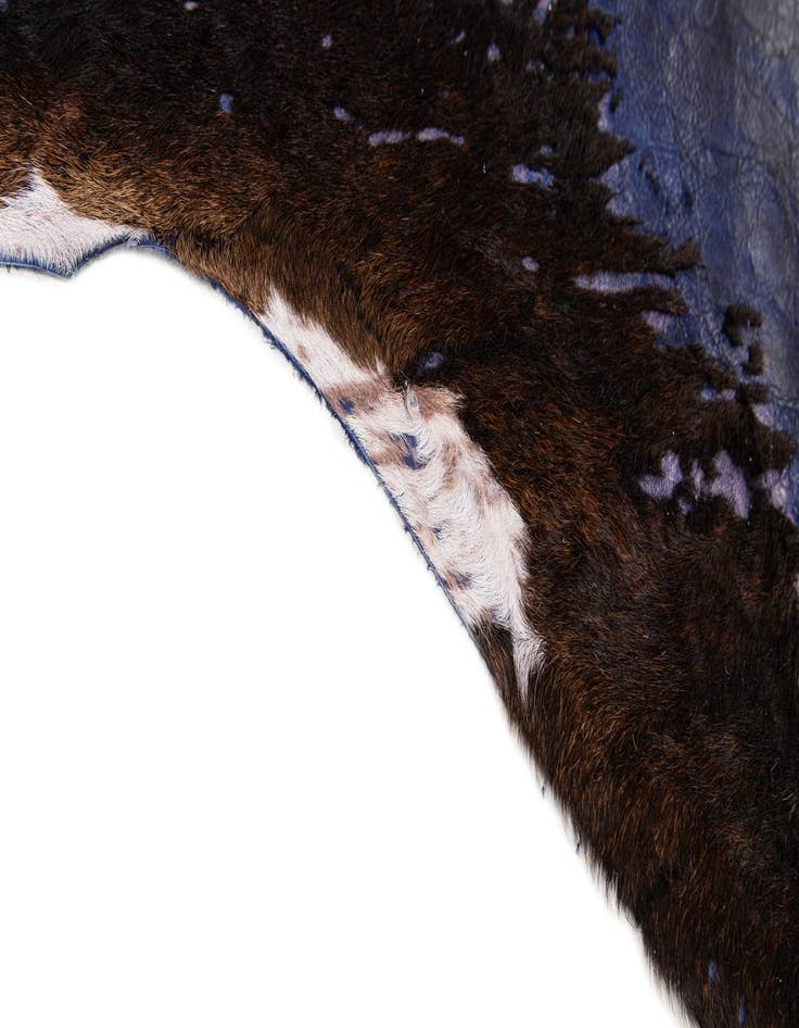 Detail image of 6' 7 x 7' 7 Cowhide Leather Rug