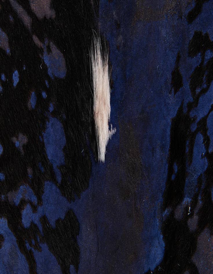 Detail image of 6' 7 x 7' 7 Cowhide Leather Rug