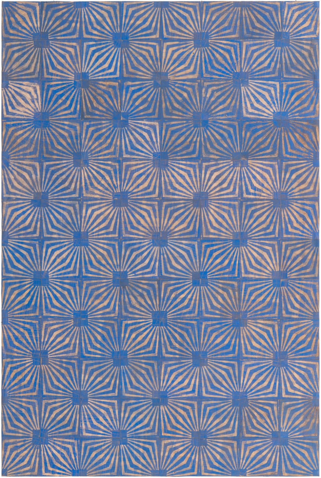 5' 3 x 8' Cowhide Leather Rug