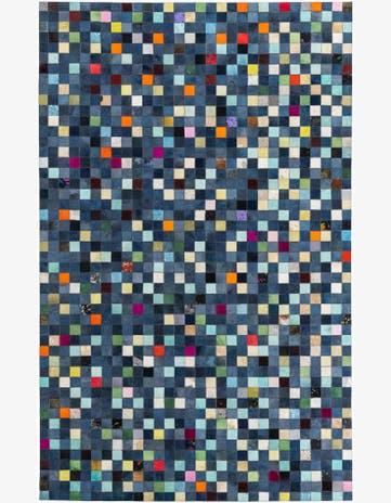 5' x 8' Cowhide Leather Rug