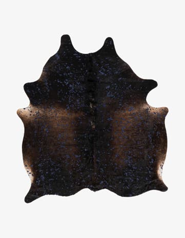 6' 2 x 6' 10 Cowhide Leather Rug