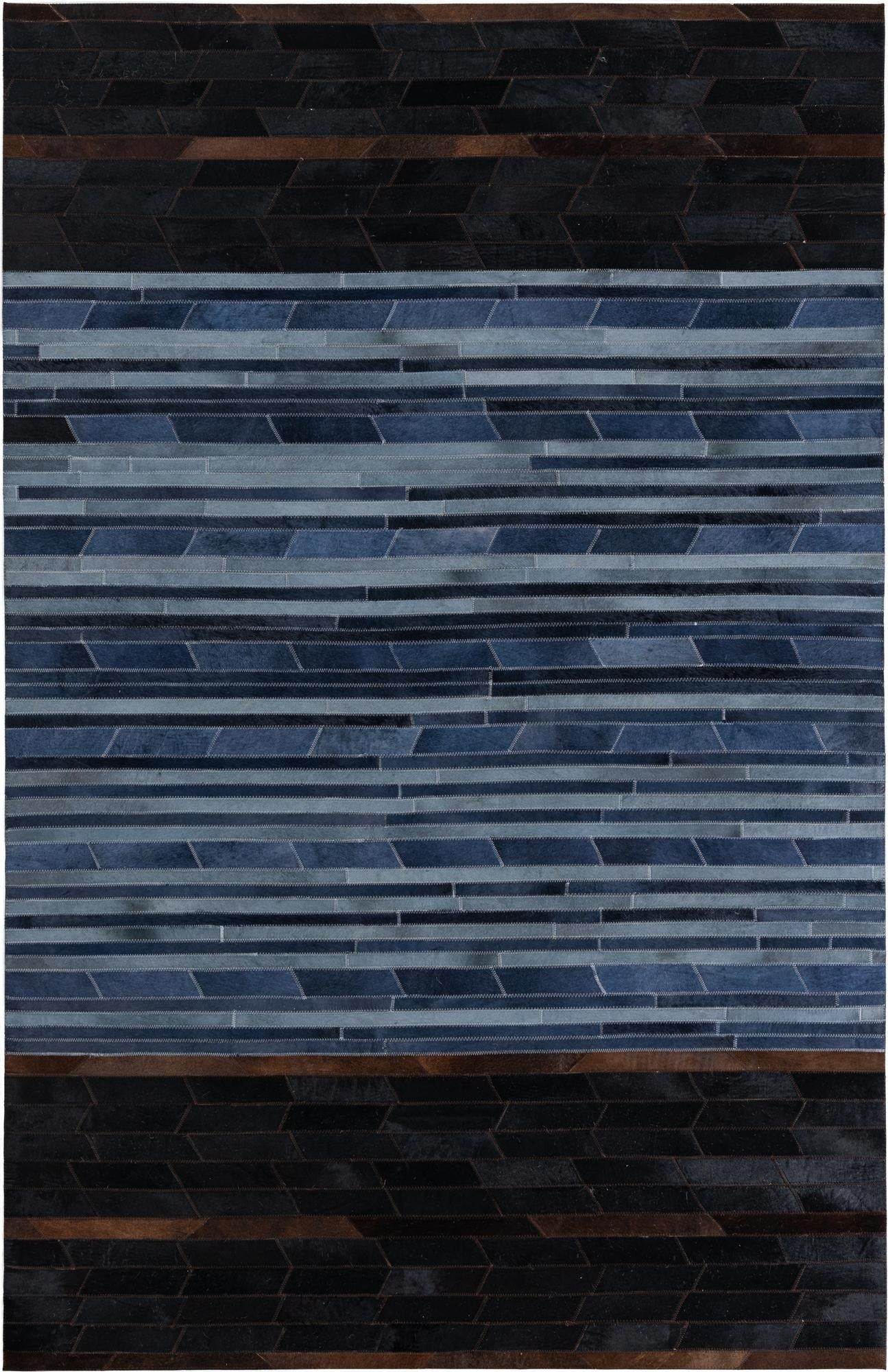 5' 1 x 7' 10 Cowhide Leather Rug