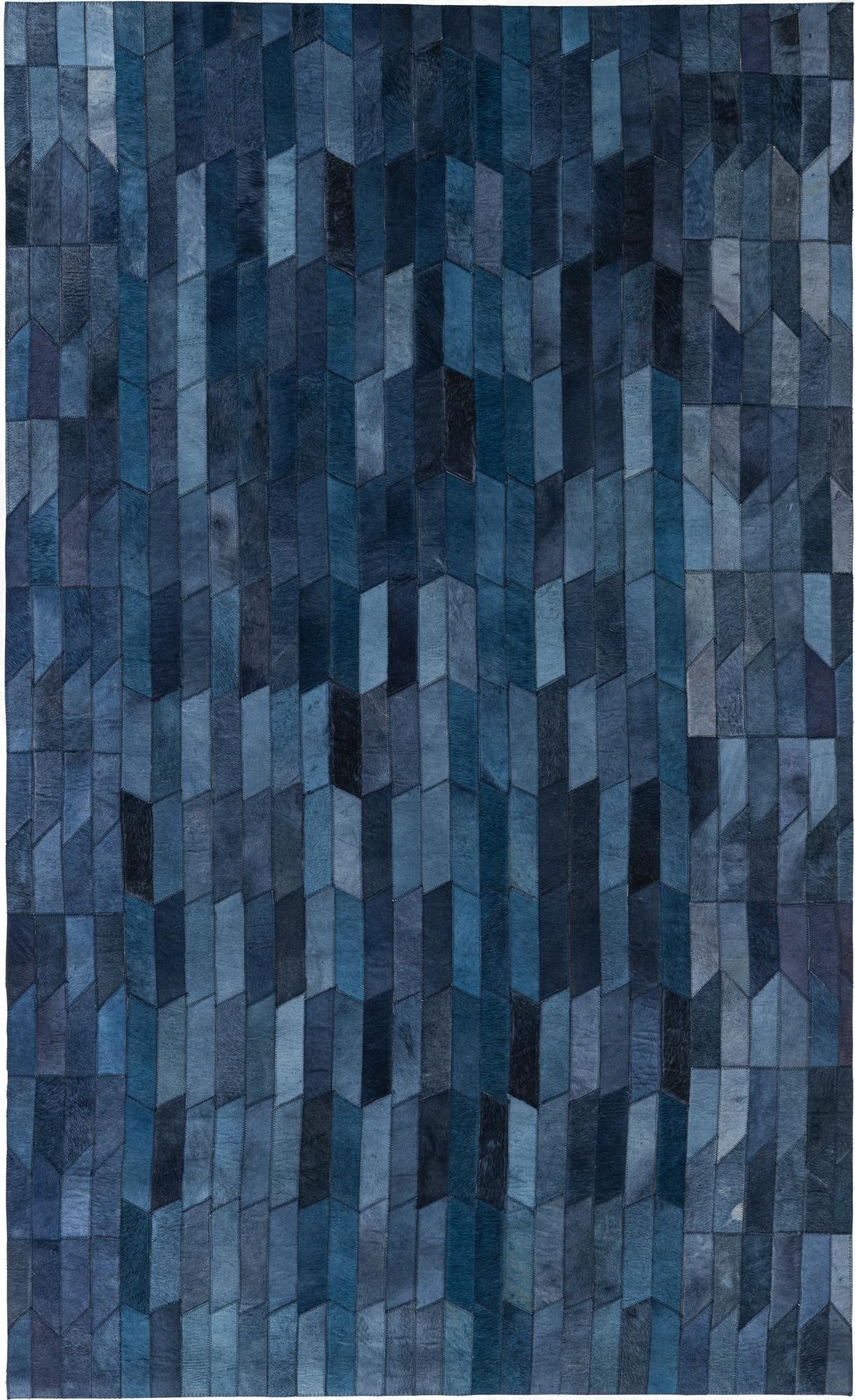 4' 9 x 7' 8 Cowhide Leather Rug