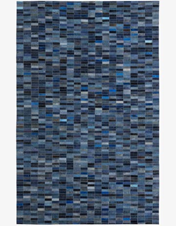 5' x 7' 8 Cowhide Leather Rug