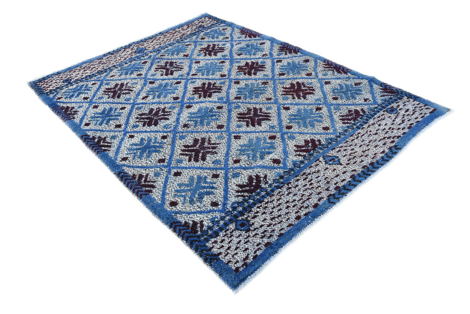 4' 11 x 6' 9 Hand Knotted Darya Wool Rug