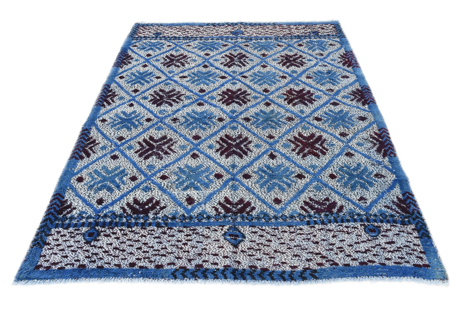 4' 11 x 6' 9 Hand Knotted Darya Wool Rug