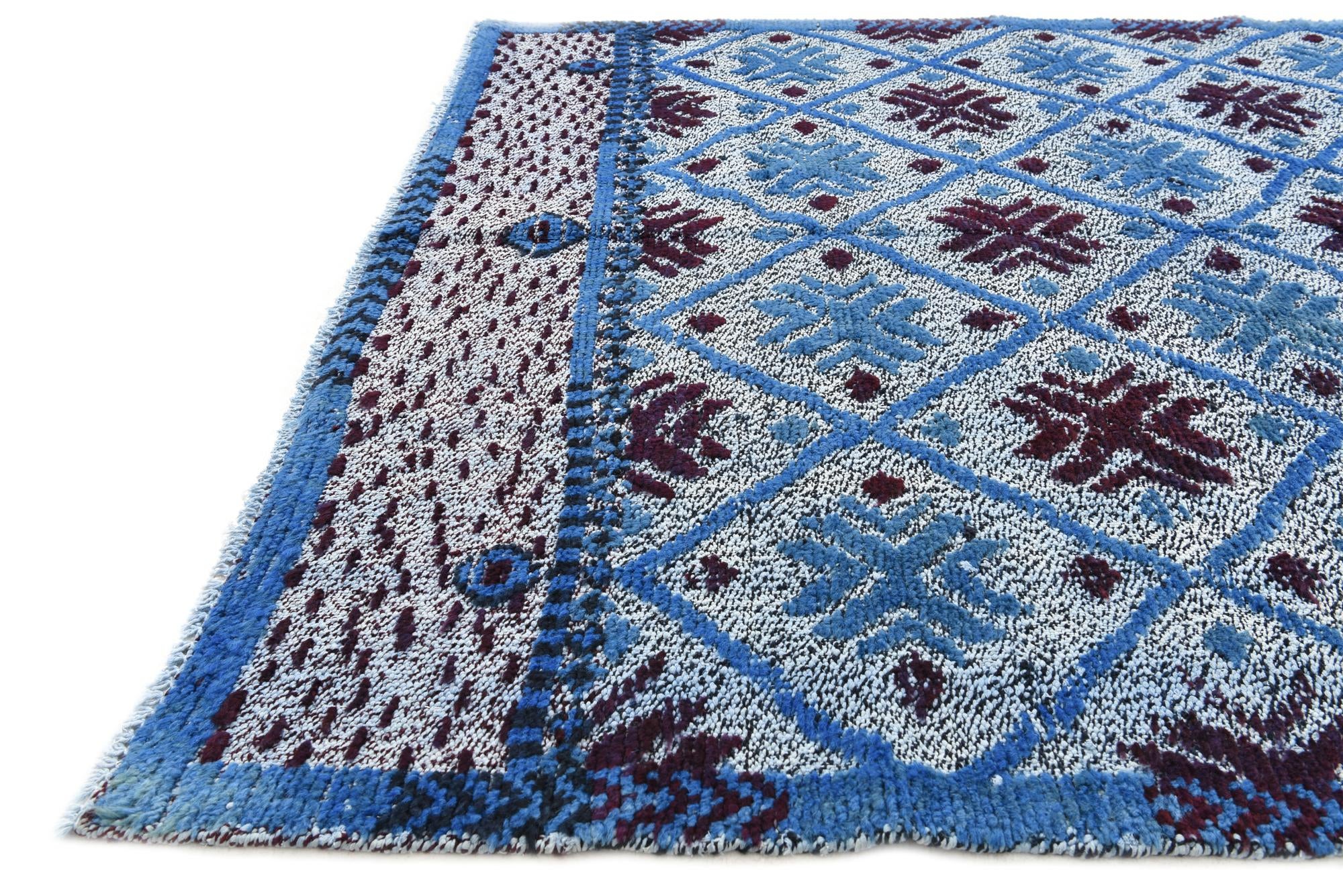 4' 11 x 6' 9 Hand Knotted Darya Wool Rug