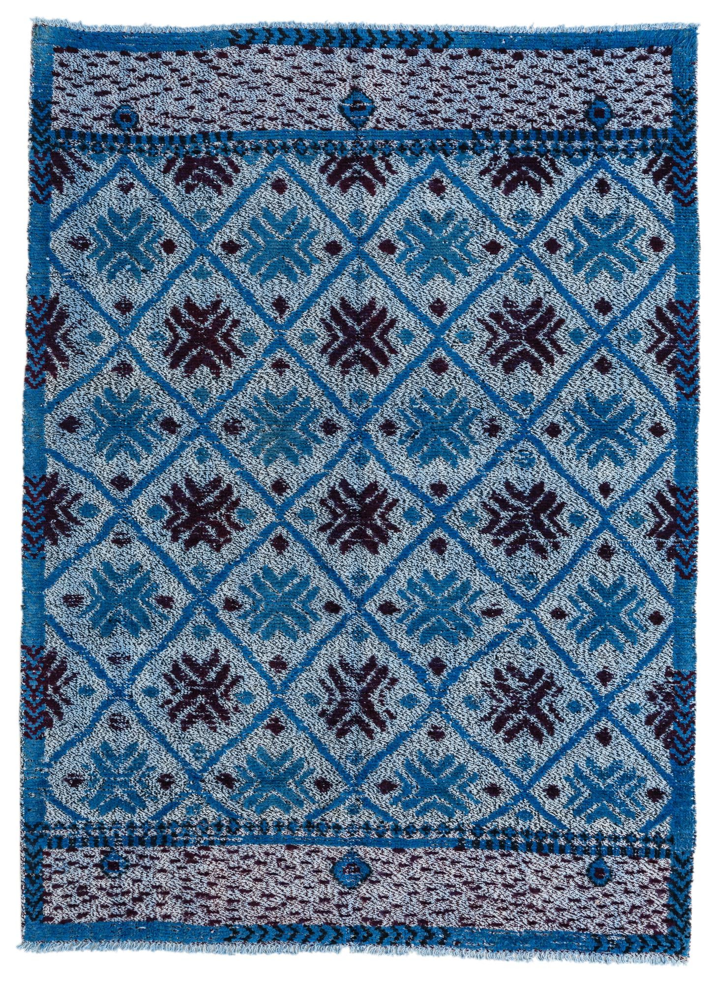 4' 11 x 6' 9 Hand Knotted Darya Wool Rug