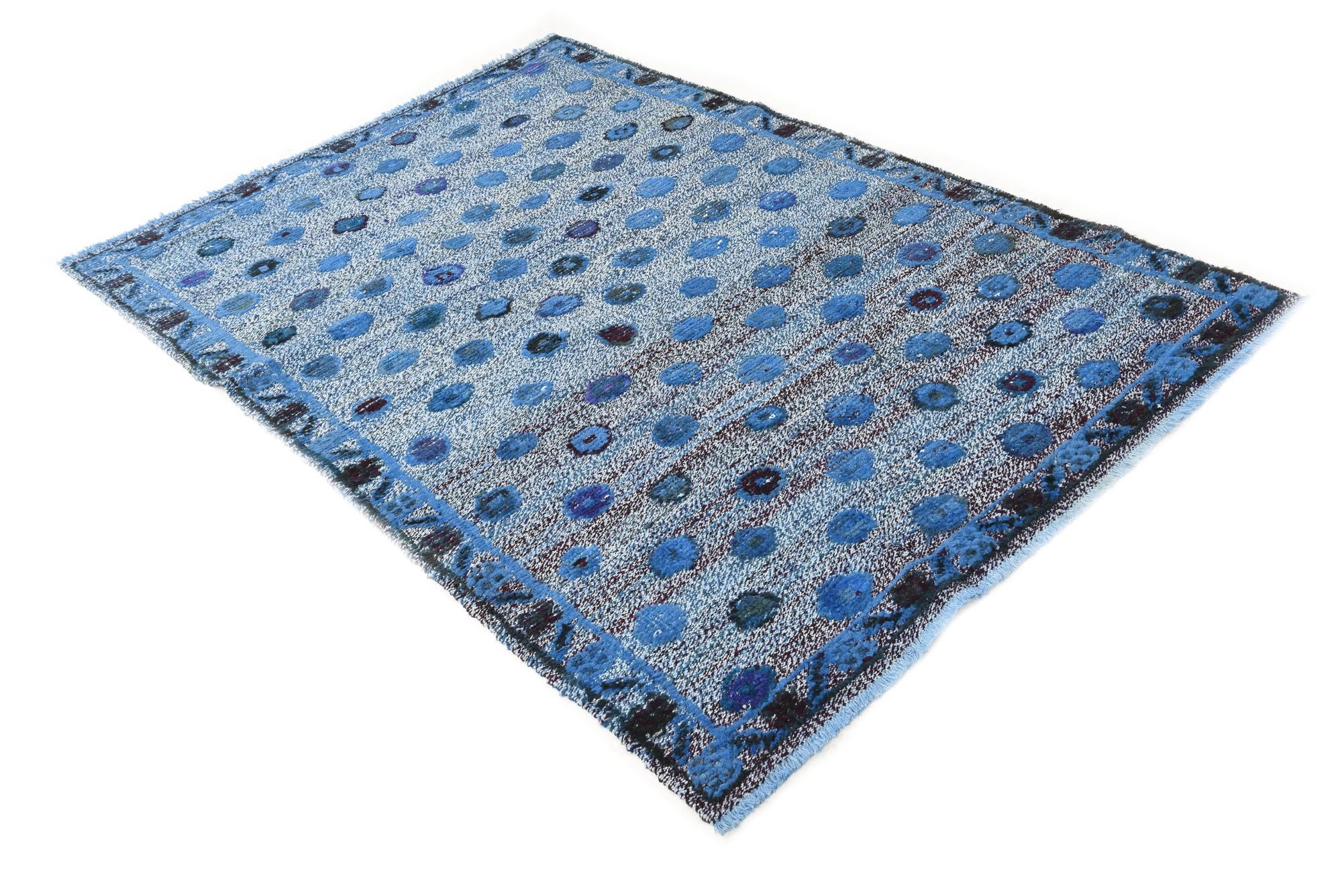 4' 3 x 6' 3 Hand Knotted Darya Wool Rug