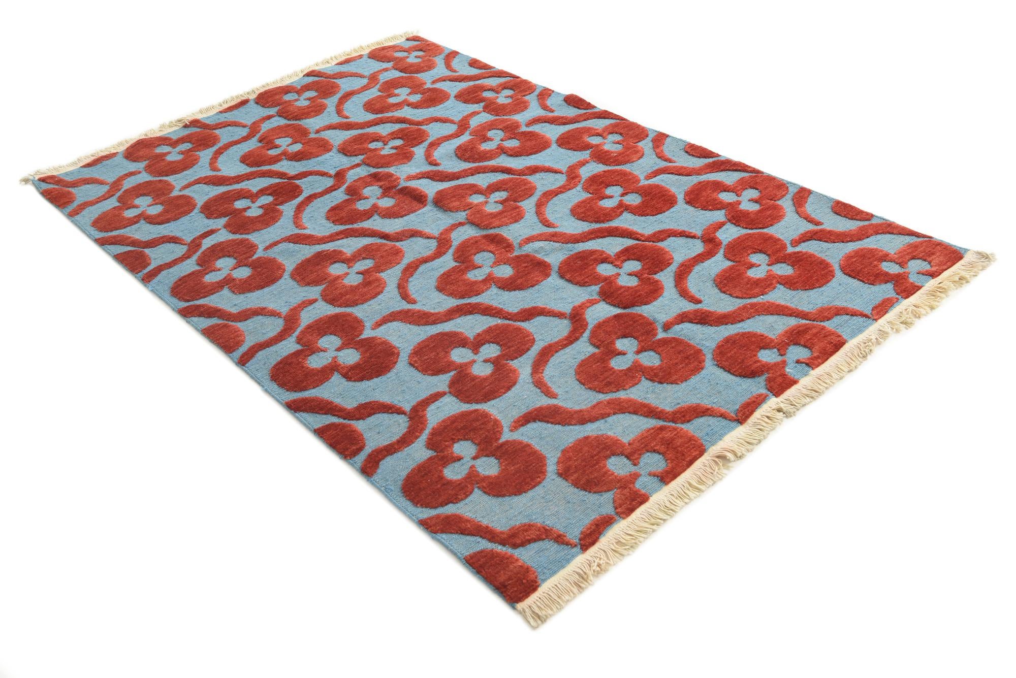 4' 2 x 6' 4 Hand Knotted Darya Wool Rug