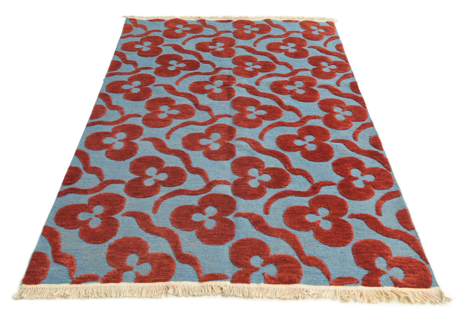 4' 2 x 6' 4 Hand Knotted Darya Wool Rug